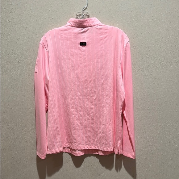 Jamie Sadock Pink Quarter-Zip Pullover with Studded Mock Neck - Picture 2 of 7